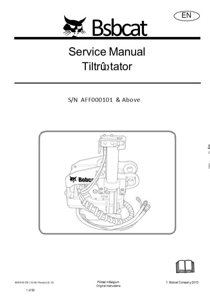 Bobcat Tiltrotator Service Repair Manual Instant Download