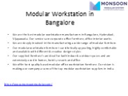 Modular Workstation in Bangalore-Workstation Manufacturers