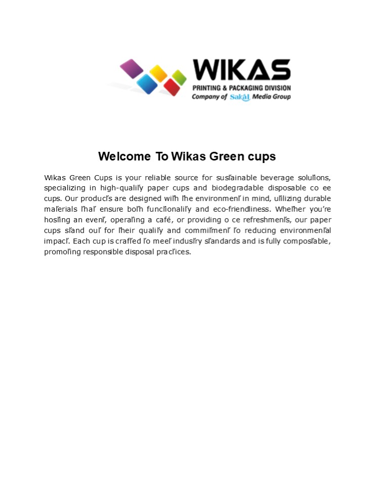 Paper Blanks | Biodegradable Paper Cups | Wikas Green Cups