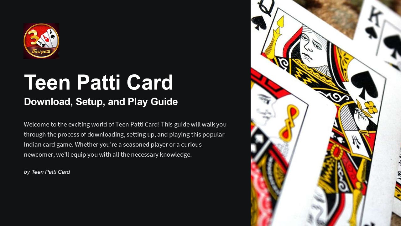 Teen Patti Card Download Setup and Play Guide