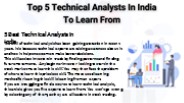 Top 5 Technical Analysts In India To Learn From