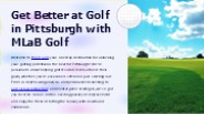 Master Golf in Pittsburgh: Lessons, Tips & Virtual Instruction