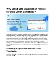 Cloud Data Visualization: Key Benefits for Growing Businesses