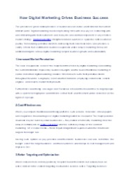 How Digital Marketing Drives Business Success