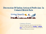 Destruction Of Indian Artisanal Professions In Colonial British Rule