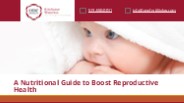 Healthy Diet for a Fertility