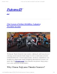 The Future of Urban Mobility: Fujiyama Thunder Scooter
