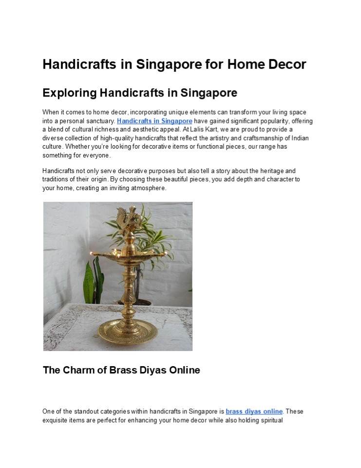 Handicrafts in Singapore for Home Decor (1)