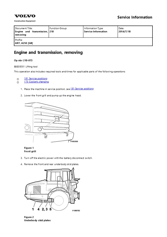 Volvo A25E Articulated Dump Truck Service Repair Manual Instant Download