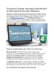 The Game-Changer: Harnessing Gamification for Microlearning Success | MaxLearn