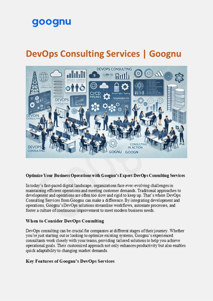 DevOps Consulting Services | Goognu