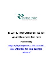 Essential Accounting Tips for Small Business Owners