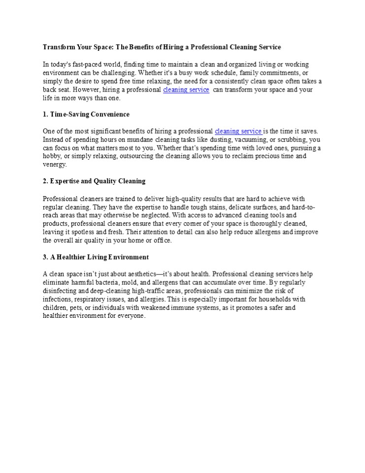 Master Cleaning Service | Tabernacle of Cleaning