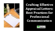 Appraisal Letter Sample