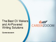 The Best CV Makers and AI-Powered Writing Solutions