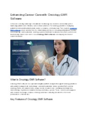 Enhancing Cancer Care with Oncology EMR Software