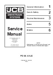 JCB PD55 Axles Service Repair Manual Instant Download