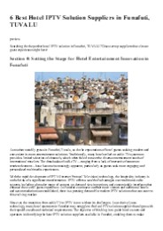 6 Best Hotel IPTV Solution Suppliers in Funafuti, TUVALU