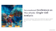 Microfluidic Single Cell Conference