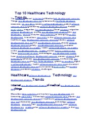 Top 10 Healthcare Technology Trends