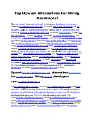 Top Upwork Alternatives For Hiring Developers