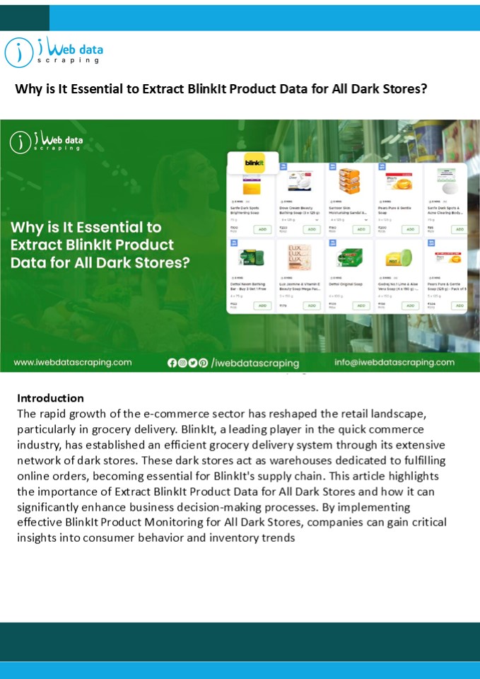 Essential Steps to Extract BlinkIt Product Data from All Dark Stores