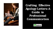 Apology Letter , Professional Apology Letter