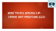 How to Fix Epson XP-15000 Not Printing Issue