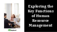Functions of HRM , Functions of Human Resource Management