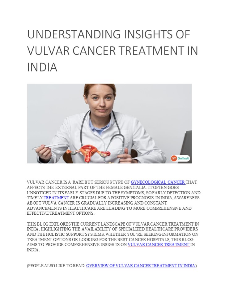 Understanding Insights of Vulvar Cancer Treatment in India (1)