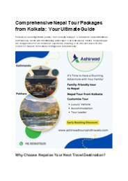 Comprehensive Nepal Tour Packages from Kolkata: Your Ultimate Guide