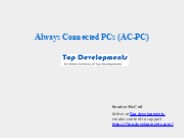 Always Connected PCs (AC-PC)