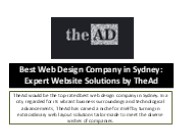 Best Web Design Company in Sydney