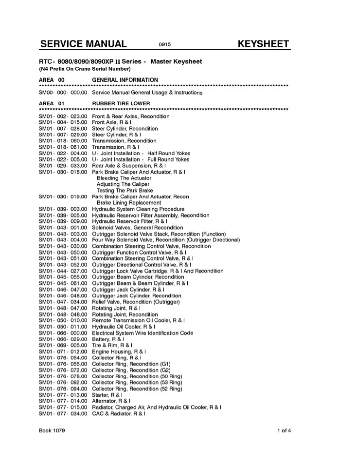 Link Belt 90RT LB Crane Service Manual Pdf