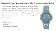 Guess G Hype Turquoise Round Dial Women Analog Watch