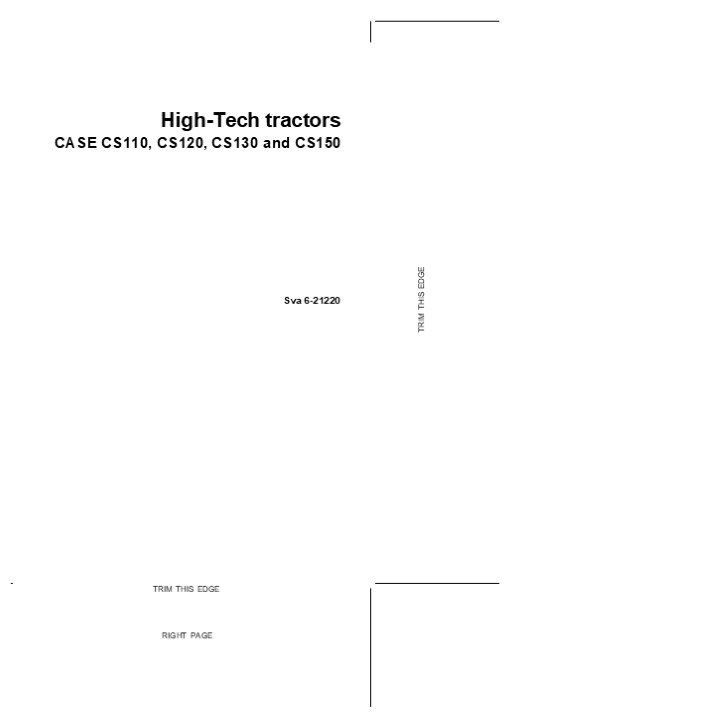 Case CS110 CS120 CS130 and CS150 High-Tech Tractors Operator’s Manual Instant Download (Publication No.6-21220)