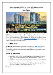 Know About High Demand Flats In Mathura