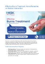 Burns treatment