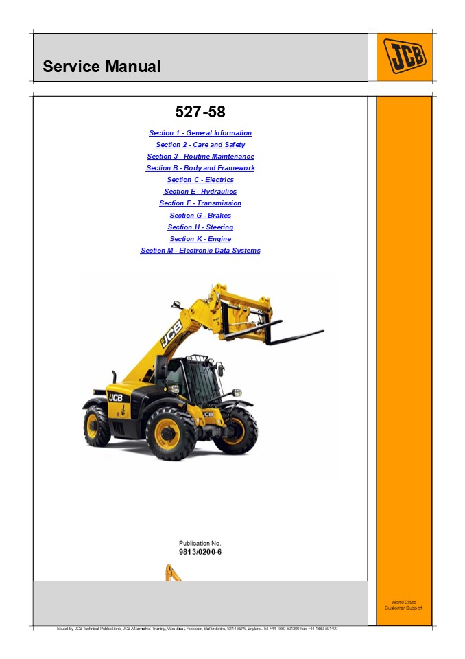 JCB 527-58 [Engine JCB Ter 3 (SD,SF), JCB Tier 4i (SH)] Telescopic ...