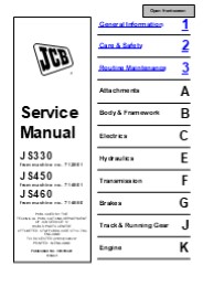 JCB JS330 JS450 JS460 TRACKED EXCAVATOR Service Repair Manual Instant Download