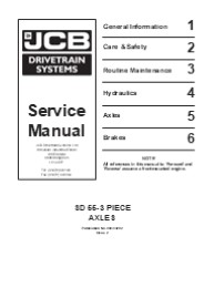 JCB SD55-3 Piece Axles Service Repair Manual Instant Download