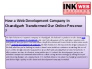 How a Web Development Company in Chandigarh Transformed Our Online Presence ?