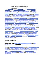 The Top Five Edtech Trends