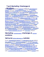 Top 8 Marketing Challenges & Solutions