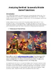 Analyzing the Most Successful Mobile Game Franchises