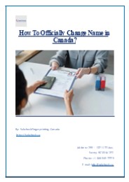How To Officially Change Name in Canada?