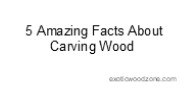 5 Amazing Facts About Carving Wood