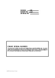 Link Belt 548 Crane Service Manual
