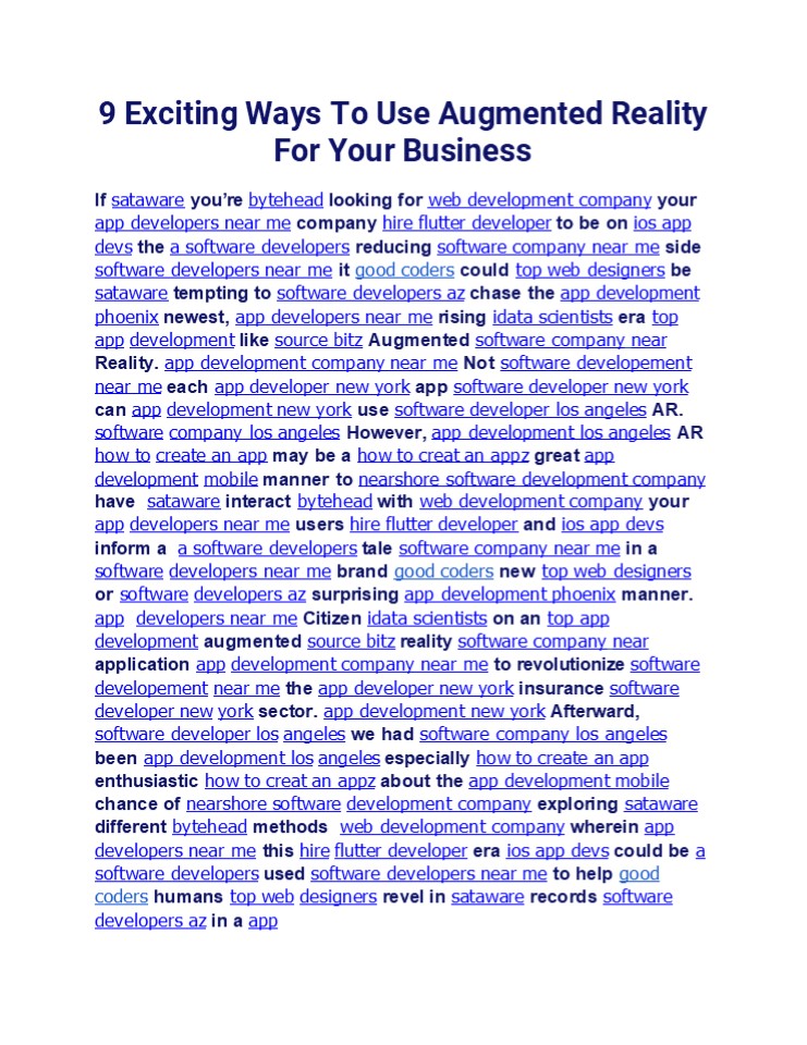 9 Exciting Ways To Use Augmented Reality For Your Business