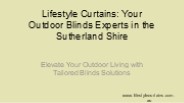 Outdoor Blinds Sutherland Shire